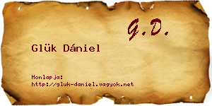 Glük Dániel névjegykártya